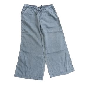 Marrakech linen wide leg blue pants